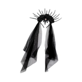 CINTILLO MEDALLON ENCAJE ROSAS NEGRAS